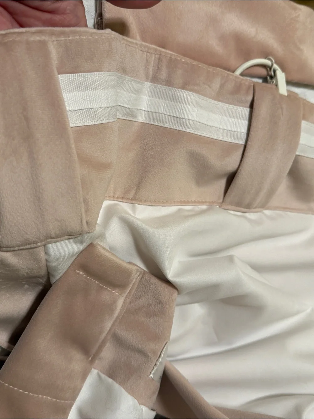 Custom 96” lined velvet curtain panel SET in blush pink